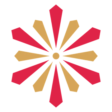 A layered ray rosette with 6-fold radial symmetry and 2 alternating rings of petals.