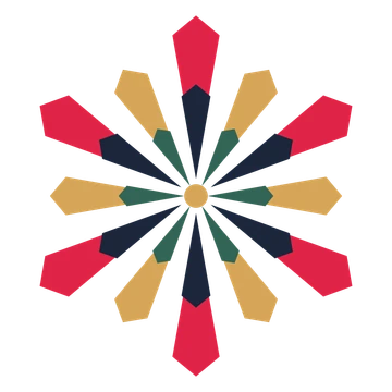 A layered ray rosette with 6-fold radial symmetry and 4 alternating rings of petals.