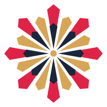 A layered ray rosette with 8-fold radial symmetry and 3 alternating rings of petals.