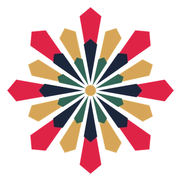 A layered ray rosette with 8-fold radial symmetry and 4 alternating rings of petals.
