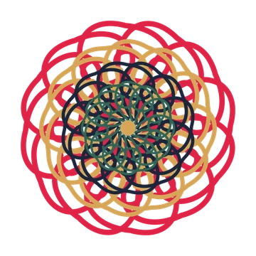 A layered spiral rosette with 12-fold radial symmetry and 4 alternating rings of petals.