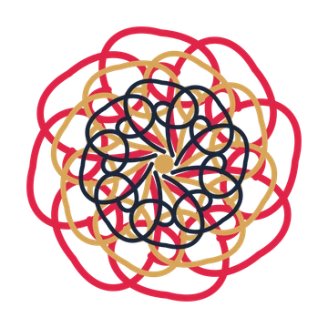 A layered spiral rosette with 8-fold radial symmetry and 3 alternating rings of petals.