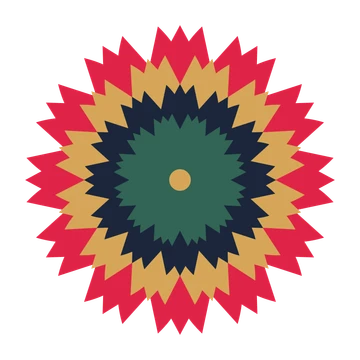 A layered tulip rosette with 12-fold radial symmetry and 4 alternating rings of petals.