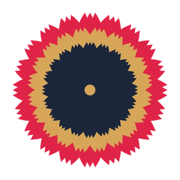 A layered tulip rosette with 20-fold radial symmetry and 3 alternating rings of petals.