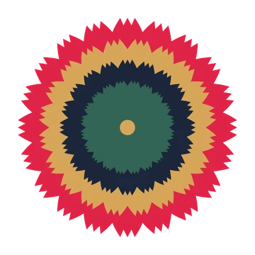 A layered tulip rosette with 20-fold radial symmetry and 4 alternating rings of petals.