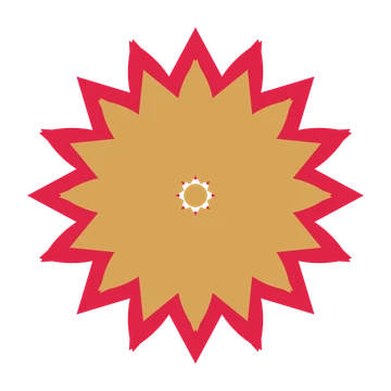 A layered tulip rosette with 8-fold radial symmetry and 2 alternating rings of petals.