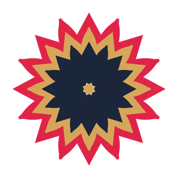 A layered tulip rosette with 8-fold radial symmetry and 3 alternating rings of petals.