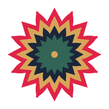 A layered tulip rosette with 8-fold radial symmetry and 4 alternating rings of petals.