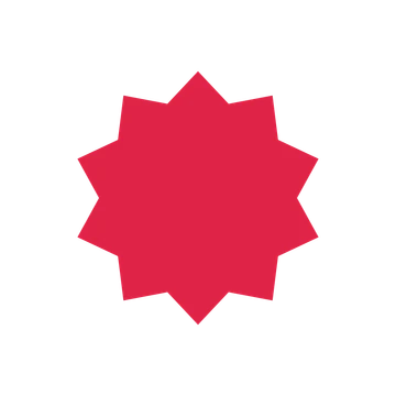 A single composition built around a 10-point sparkle with a broad contour.