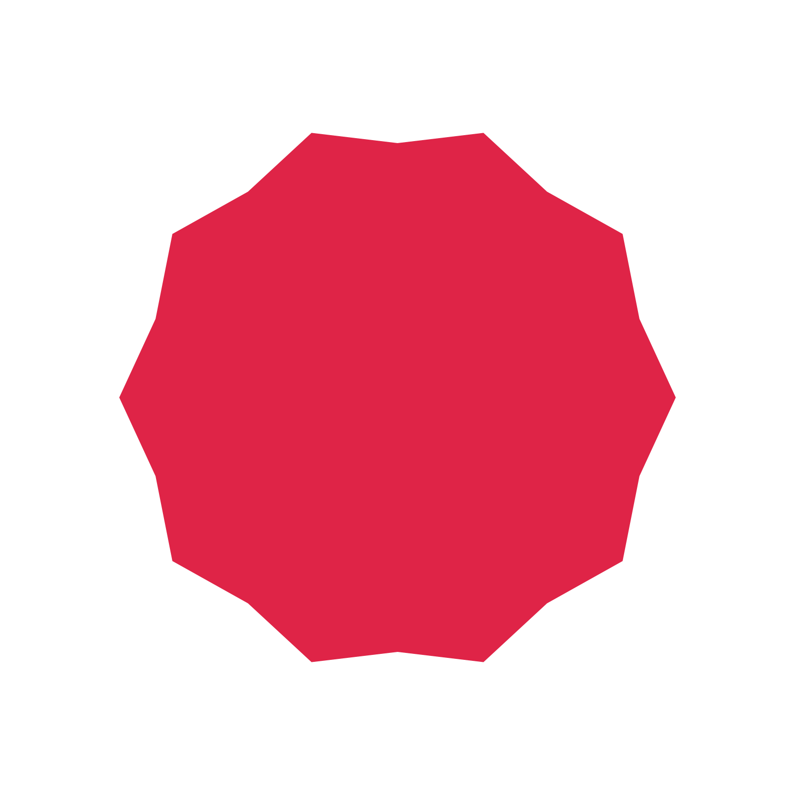 A single composition built around a 10-point sparkle with a inverted contour.
