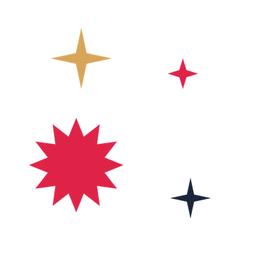 A corner composition built around a 12-point sparkle with a balanced contour.