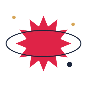 A orbit composition built around a 12-point sparkle with a balanced contour.