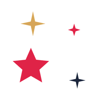 A corner composition built around a 5-point sparkle with a pointed contour.