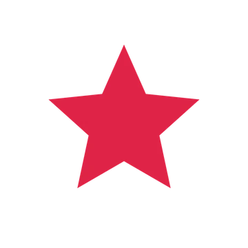 A single composition built around a 5-point sparkle with a pointed contour.
