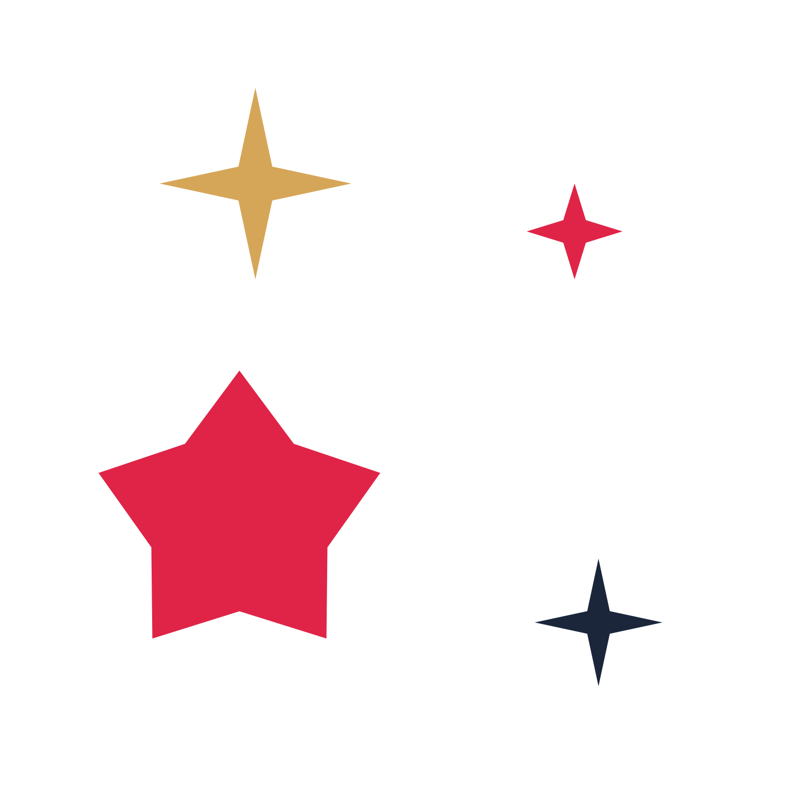 A corner composition built around a 5-point sparkle with a balanced contour.