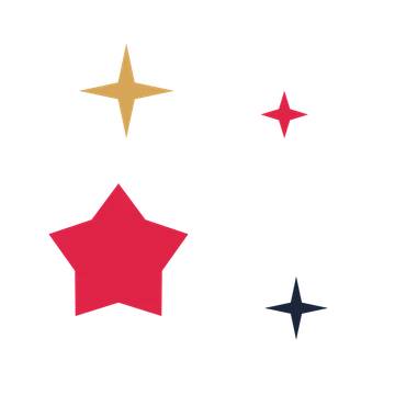 A corner composition built around a 5-point sparkle with a balanced contour.