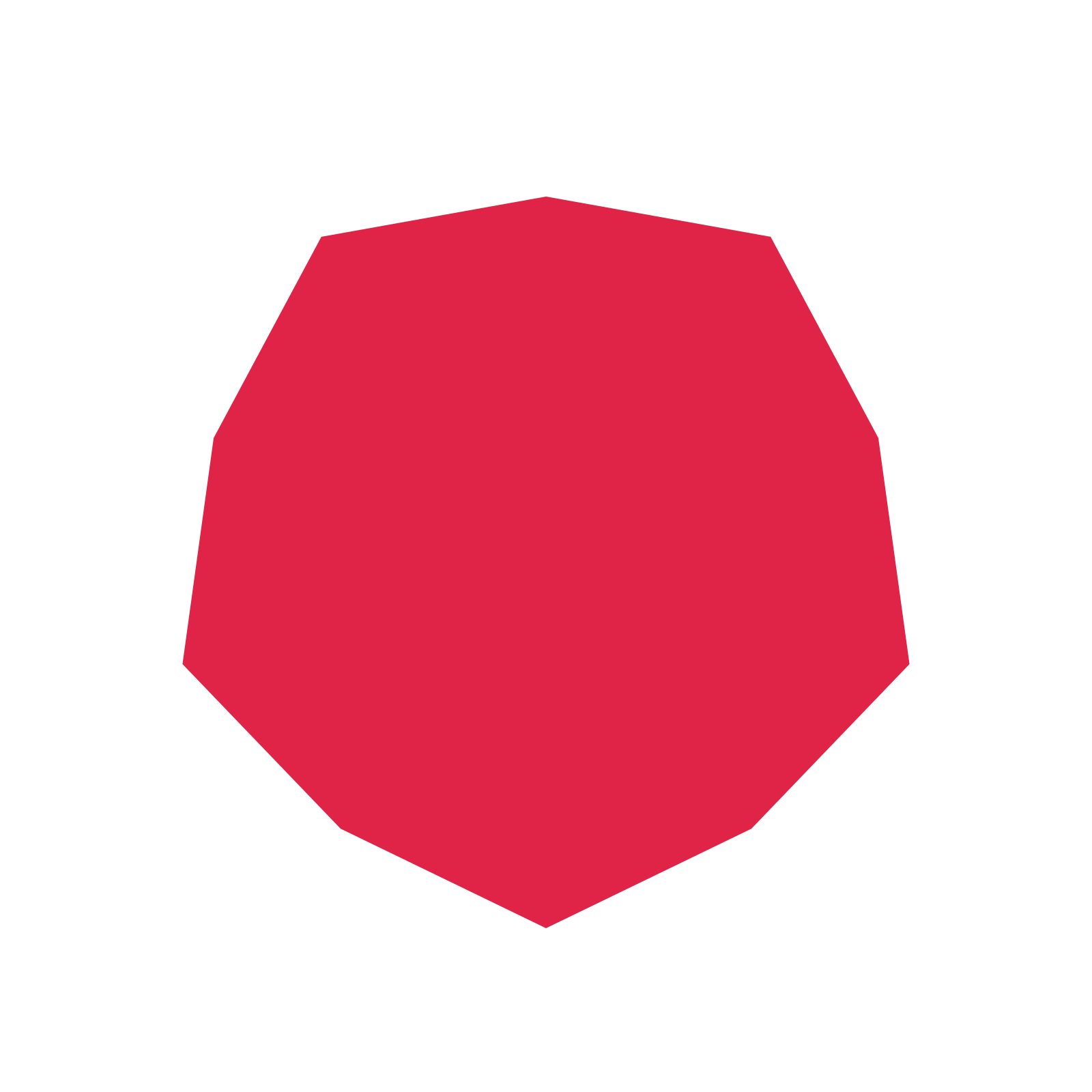 A single composition built around a 5-point sparkle with a inverted contour.