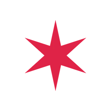 A single composition built around a 6-point sparkle with a slender contour.
