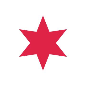 A single composition built around a 6-point sparkle with a pointed contour.