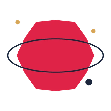 A orbit composition built around a 6-point sparkle with a inverted contour.