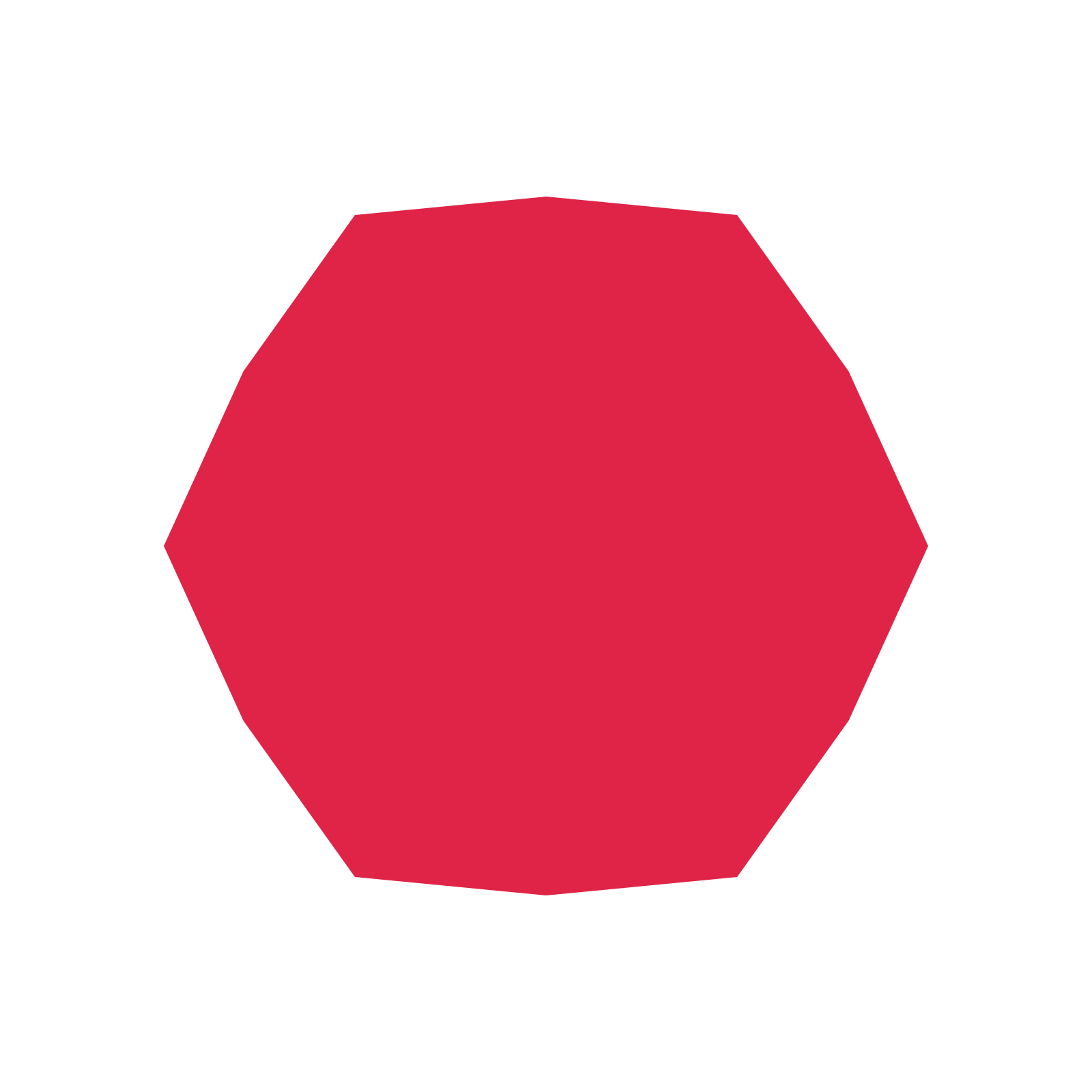 A single composition built around a 6-point sparkle with a inverted contour.