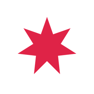 A single composition built around a 7-point sparkle with a pointed contour.