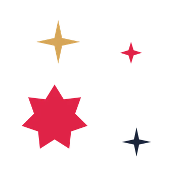 A corner composition built around a 7-point sparkle with a balanced contour.