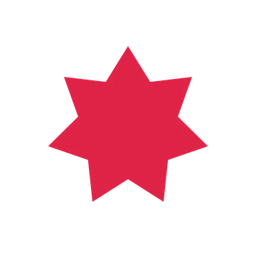 A single composition built around a 7-point sparkle with a balanced contour.