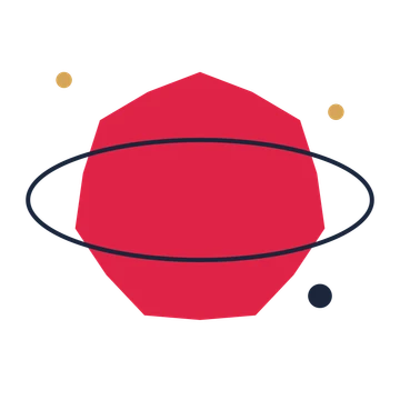 A orbit composition built around a 7-point sparkle with a subtle contour.