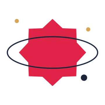 A orbit composition built around a 8-point sparkle with a broad contour.