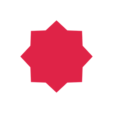 A single composition built around a 8-point sparkle with a broad contour.
