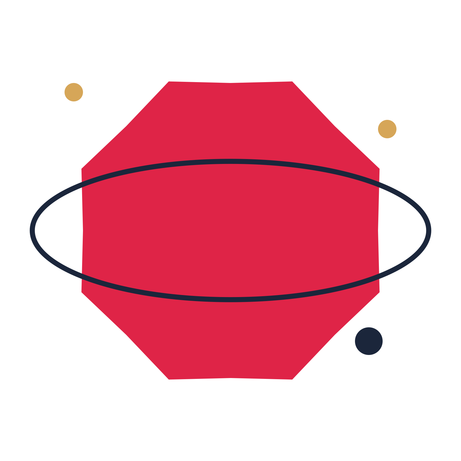 A orbit composition built around a 8-point sparkle with a inverted contour.