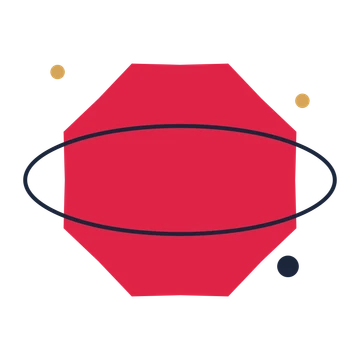 A orbit composition built around a 8-point sparkle with a inverted contour.