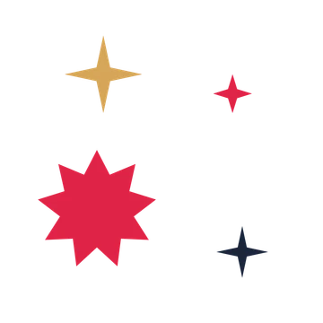 A corner composition built around a 9-point sparkle with a balanced contour.