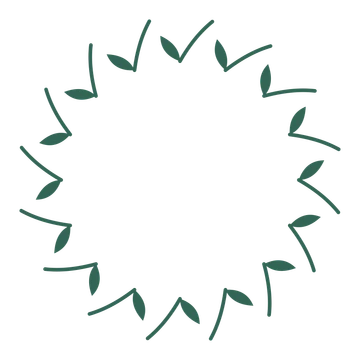 A full olive wreath made from 16 leafy motifs around an empty centre.
