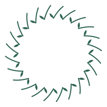 A full olive wreath made from 24 leafy motifs around an empty centre.
