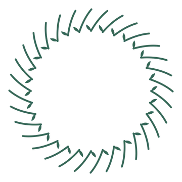 A full olive wreath made from 32 leafy motifs around an empty centre.