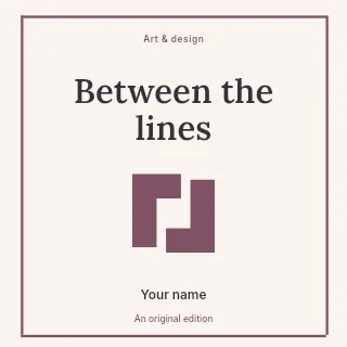 Between the Lines podcast cover template · Framed editorial