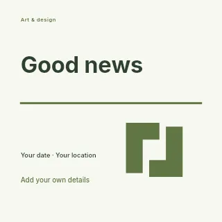 Good News social media post template · Typography & ornament