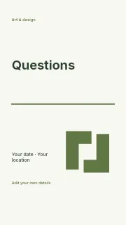 Ask us anything instagram story template · Typography & ornament