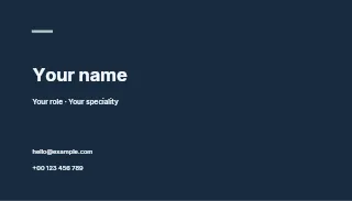 Community business card template · Quiet professional card