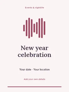 Spring New Year Celebration invitation template · Botanical invitation
