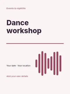 Spring Dance Workshop poster template · Typography & ornament