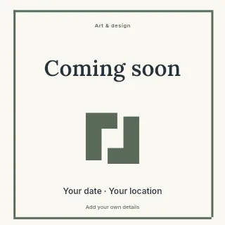 Coming Soon social media post template · Framed editorial
