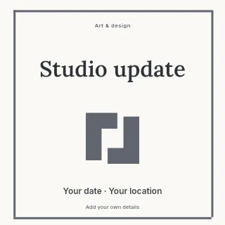 Studio Update social media post template · Framed editorial