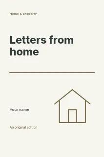 Letters from Home book cover template · Typography & ornament
