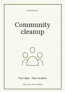 Autumn Community Cleanup flyer template · Framed editorial