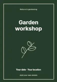 Winter Garden Workshop flyer template · Framed editorial
