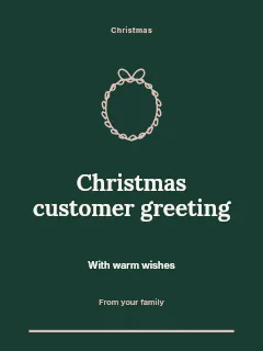 Christmas customer greeting · Botanical invitation