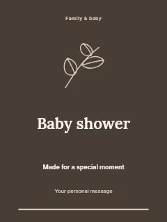 Spring Baby Shower invitation template · Botanical invitation